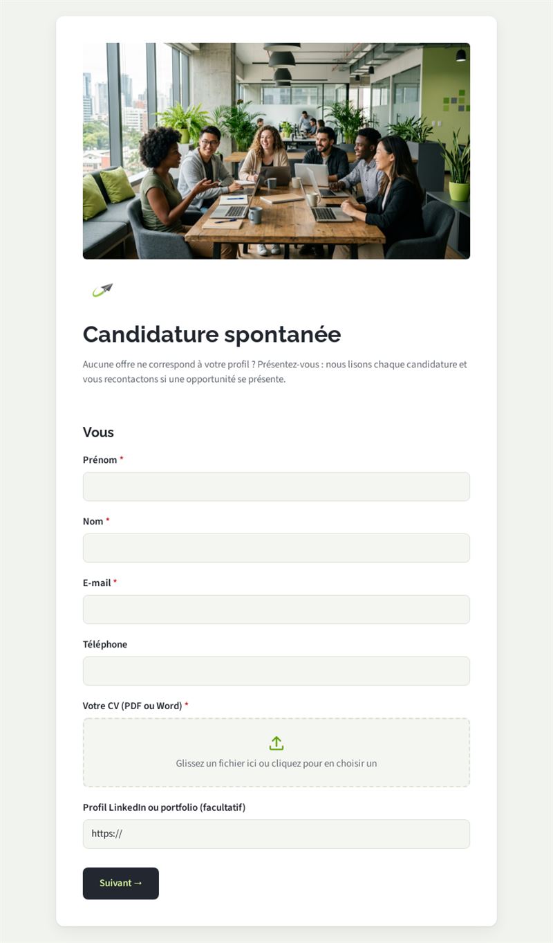 Candidature spontanée