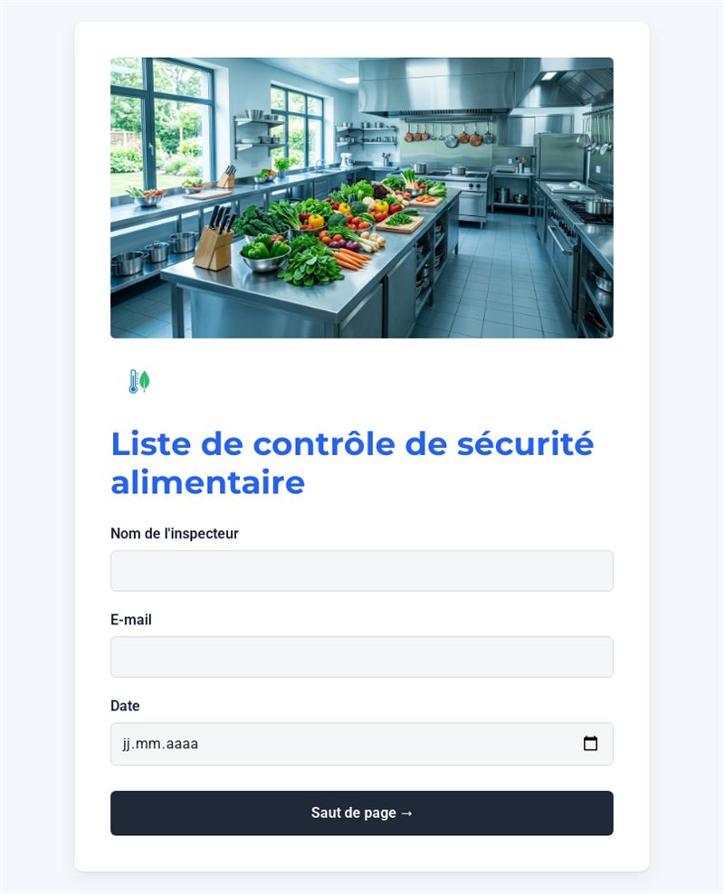 Checklist sécurité alimentaire