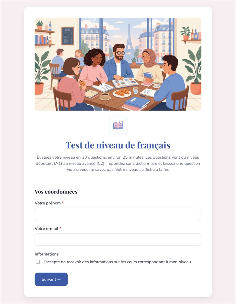 Test de niveau de français