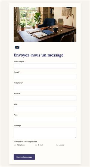 Formulaire de contact détaillé