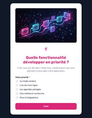 Quelle fonctionnalité développer en priorité ?